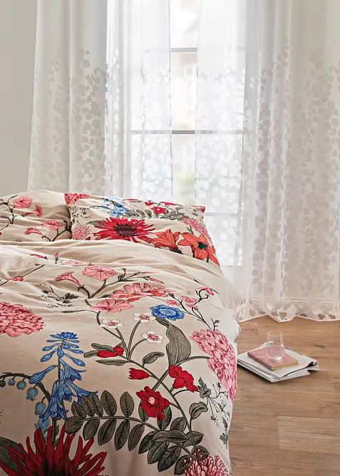 Parure de lit &agrave; fleurs, bonprix