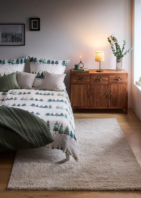 Bettw&auml;sche mit Tannenb&auml;umen, bonprix