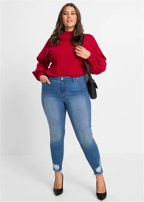 Strickpullover mit Ballonärmeln, bonprix