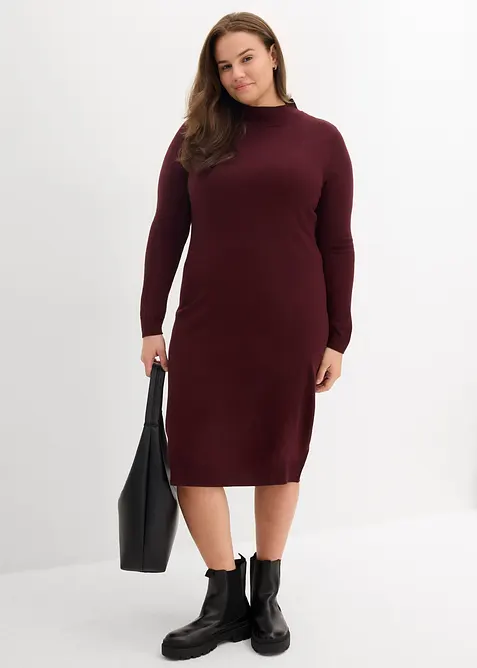 Strickkleid mit Stehkragen, bonprix