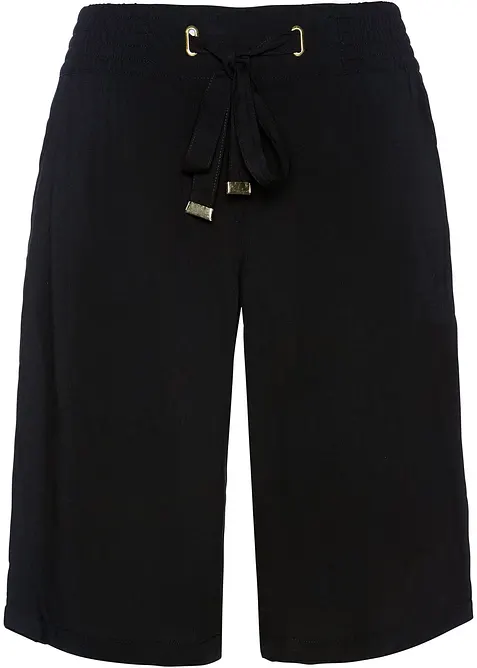 Viskose-Bermuda mit Bindeg&uuml;rtel, bonprix