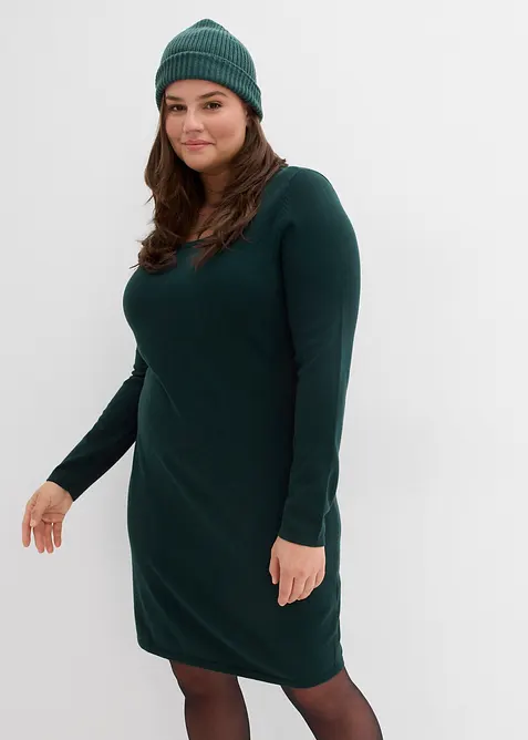 Strickkleid mit legerem Schnitt, bonprix