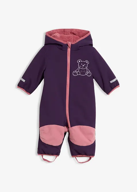 Combinaison bébé en softshell déperlant avec capuche, bonprix