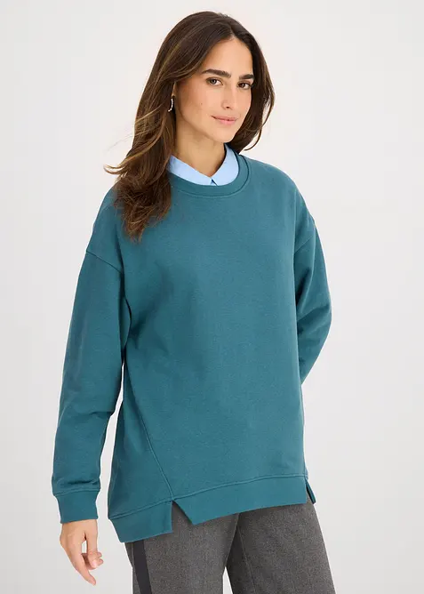 Oversize-Sweatshirt aus Baumwoll-Mix, bonprix