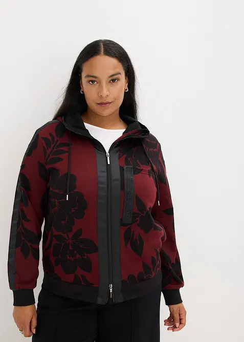 Veste sweat douce en coton m&eacute;lang&eacute;, bonprix