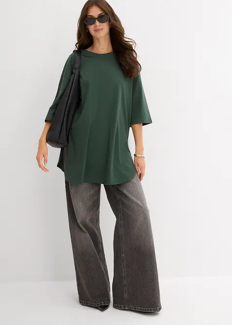 Oversize-Longshirt aus reiner Bio-Baumwolle, bonprix