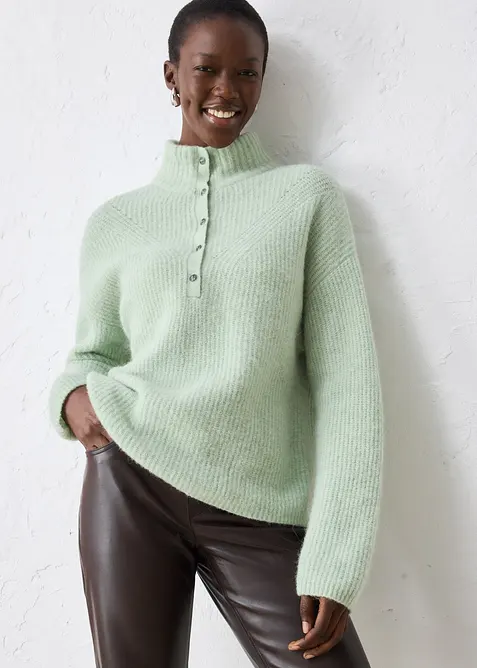 Pull oversize en mélange laine et alpaga, bonprix