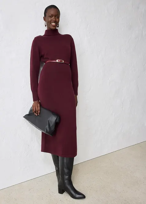 Robe pull en laine mérinos, bonprix