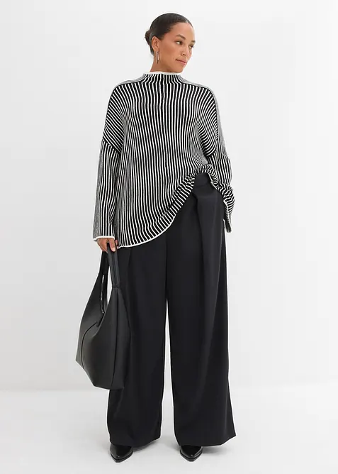 Pantalon &eacute;vas&eacute; &agrave; pinces, bonprix