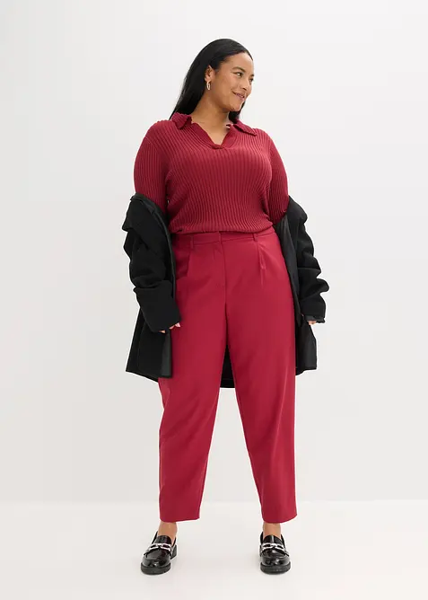 Feinstrickpullover mit schmückendem Kragen, bonprix