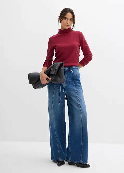 T-shirt col roulé 100% coton, bonprix