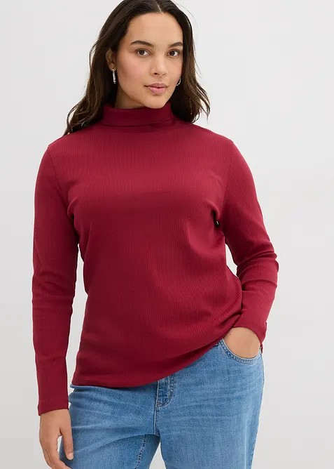 Rollkragenshirt aus reiner Baumwolle, bonprix