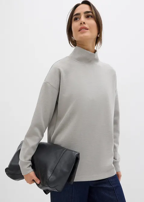 Scuba-Shirt mit Stehkragen, bonprix