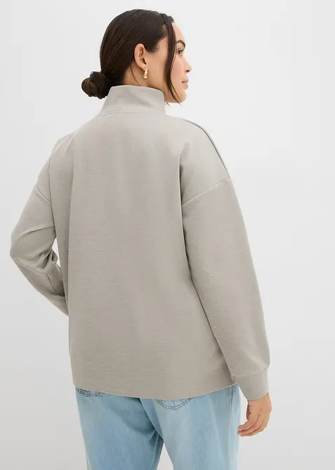 Sweat-shirt en néoprène à col montant, bonprix