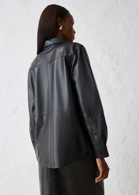 Chemise en cuir d&rsquo;agneau nappa, bonprix