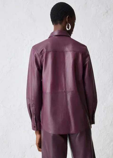 Leder-Hemd aus Lammnappa, bonprix