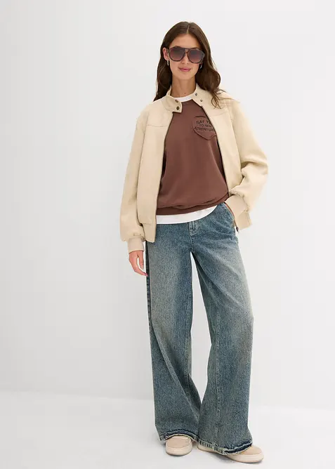 Velourslederimitat-Jacke, bonprix