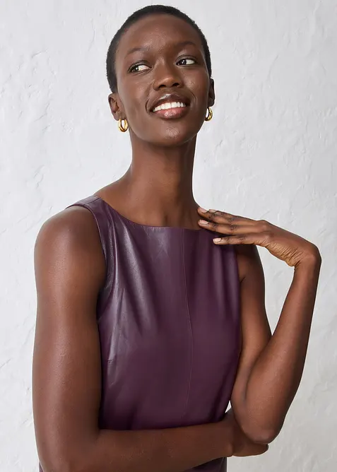 Lederkleid aus Lammnappa, bonprix