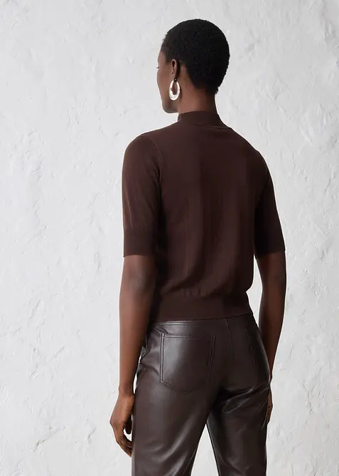 Pull doux à col roulé en laine mélangée, bonprix