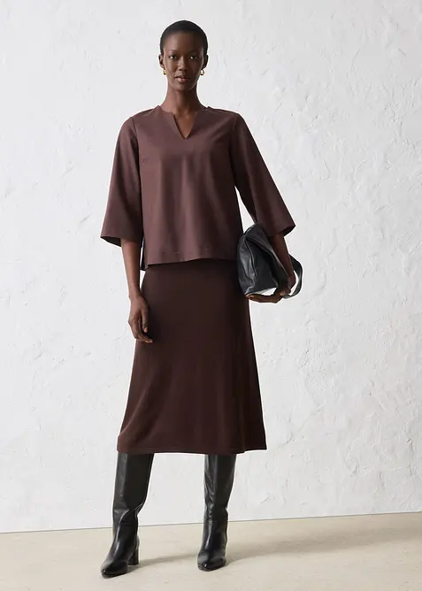 Jupe en fine laine mérinos, bonprix