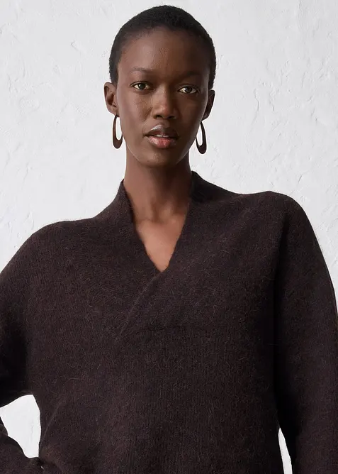 Pullover aus w&auml;rmendem Alpaka-Mix, bonprix