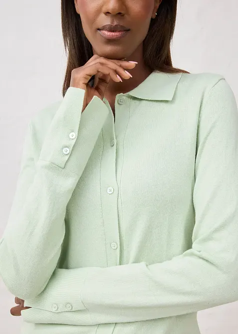 Feinstrickjacke aus weichem Woll-Mix, bonprix