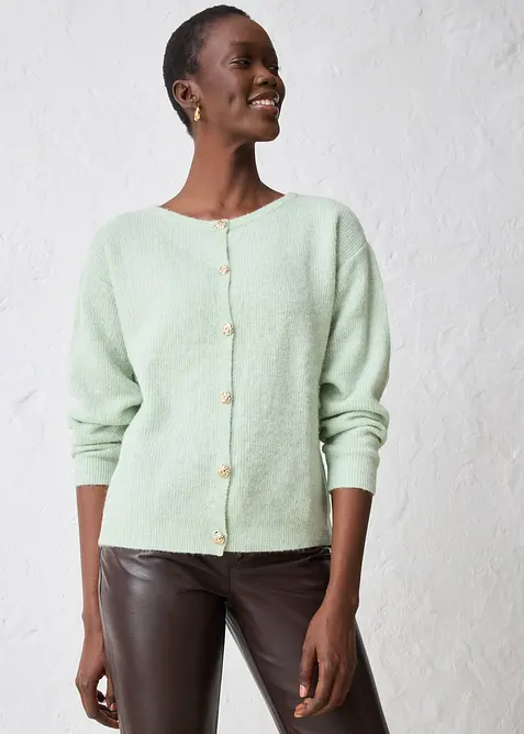 Strickjacke aus wärmendem Alpaka-Mix, bonprix