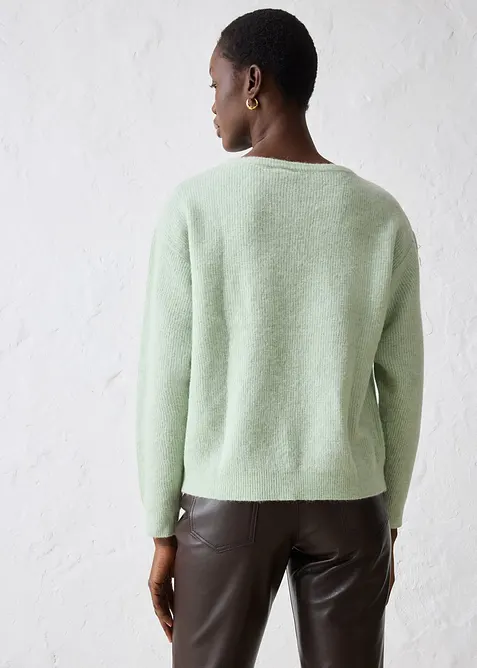 Strickjacke aus wärmendem Alpaka-Mix, bonprix