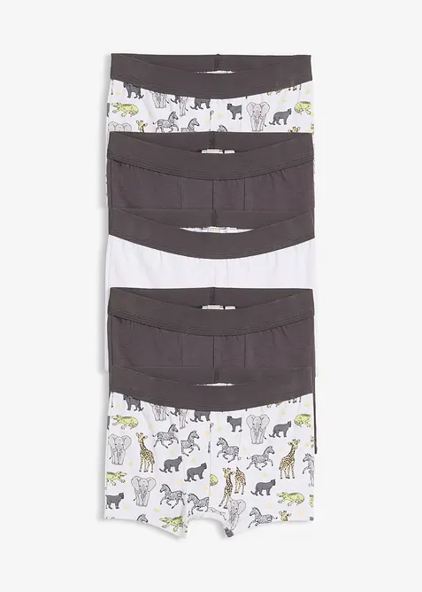 Boxershorts mit weicher Bio-Baumwolle (5er Pack), bonprix