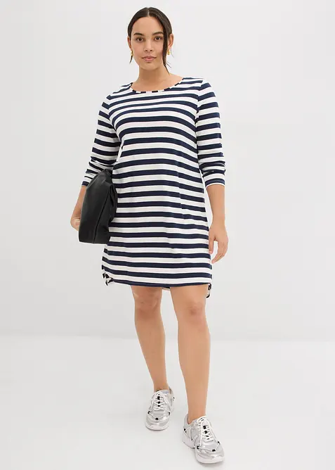 Robe plus longue derrière en coton épais, bonprix