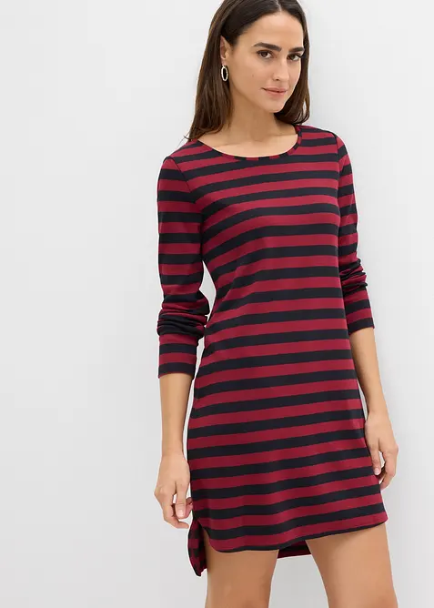 Robe plus longue derrière en coton épais, bonprix