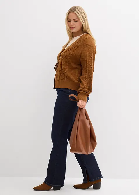 Strickjacke mit Schleifen, bonprix