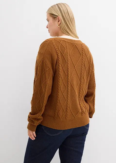 Strickjacke mit Schleifen, bonprix