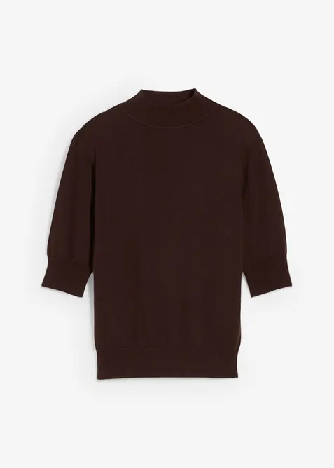 Pull doux à col roulé en laine mélangée, bonprix