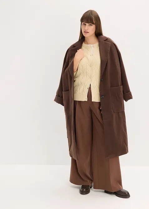 Ajour-Strickjacke aus Baumwolle, bonprix