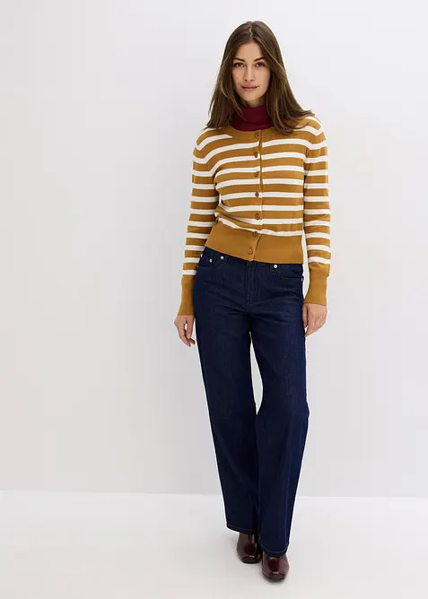 Feinstrick-Cardigan mit Streifen, bonprix