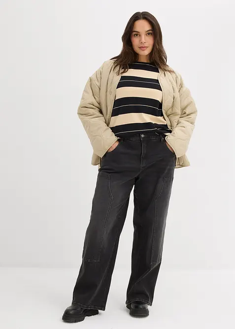 Langarmshirt aus schwerer Baumwolle, bonprix