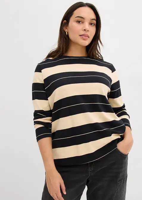 Langarmshirt aus schwerer Baumwolle, bonprix