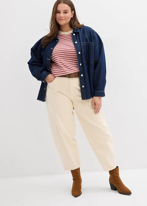 Langarmshirt aus schwerer Baumwolle, bonprix