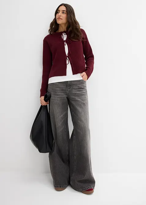 Strickjacke mit Schleifen-Detail, bonprix