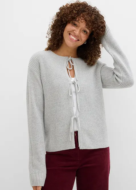 Strickjacke mit Schleifen-Detail, bonprix