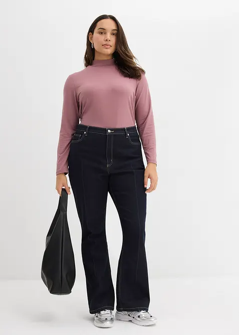 T-shirt manches longues à col montant, bonprix