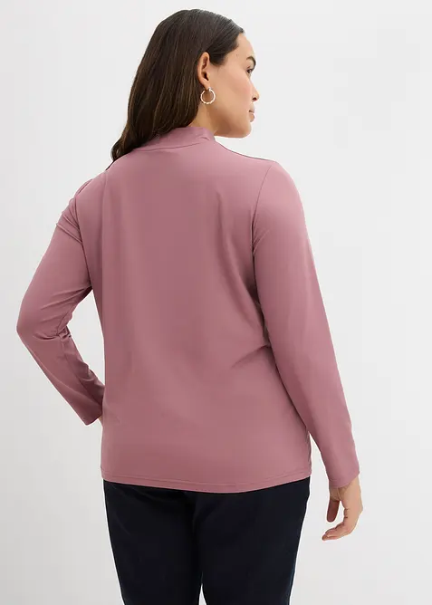 T-shirt manches longues à col montant, bonprix