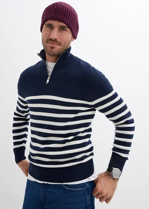 Pull camionneur doux en coton mélangé, bonprix