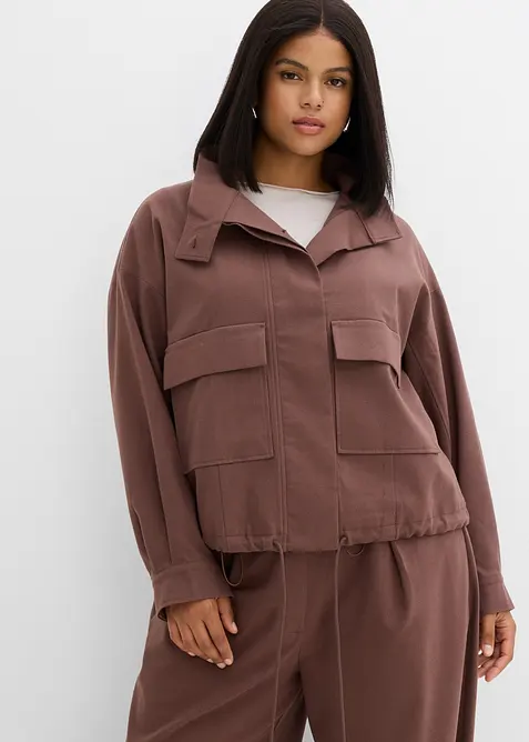 Kurze Übergangsjacke aus Viskose-Mix, bonprix