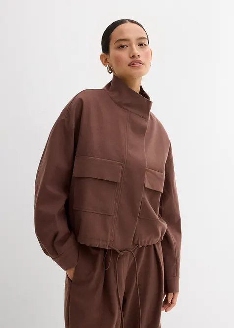 Kurze Übergangsjacke aus Viskose-Mix, bonprix