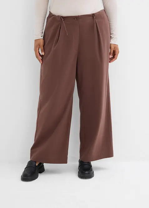 Pantalon en viscose mélangée à détails fonctionnels, bonprix