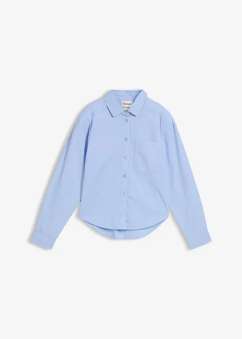 Oversize-Bluse aus reiner Baumwolle, bonprix