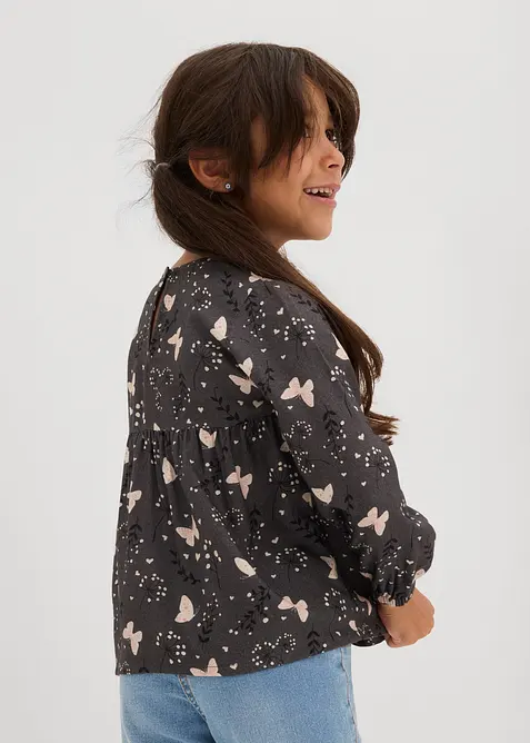 Schlupfbluse aus fließender Viskose, bonprix