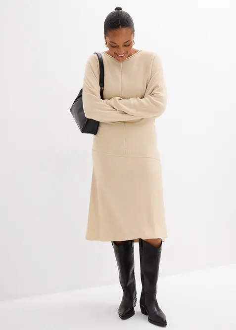 Midi Strickkleid aus Viskose-Mix, bonprix